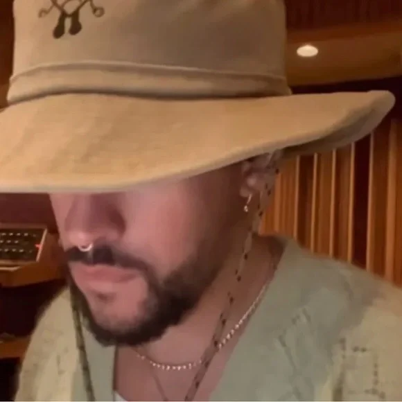BAD BUNNY BUCKET HAT (Authentic from concert) Fans of Bad Bunny wear hat and a cap of Bad Bunny during his  main image 3